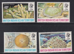 British Indian Ocean Territory # 44-47, Corals, NH, 1/2 Cat