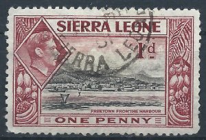 Sierra Leone 1938 - 1d George VI - SG189 used