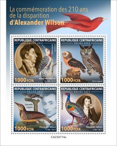 C A R - 2023 - Alexander Wilson - Perf 4v Sheet - Mint Never Hinged