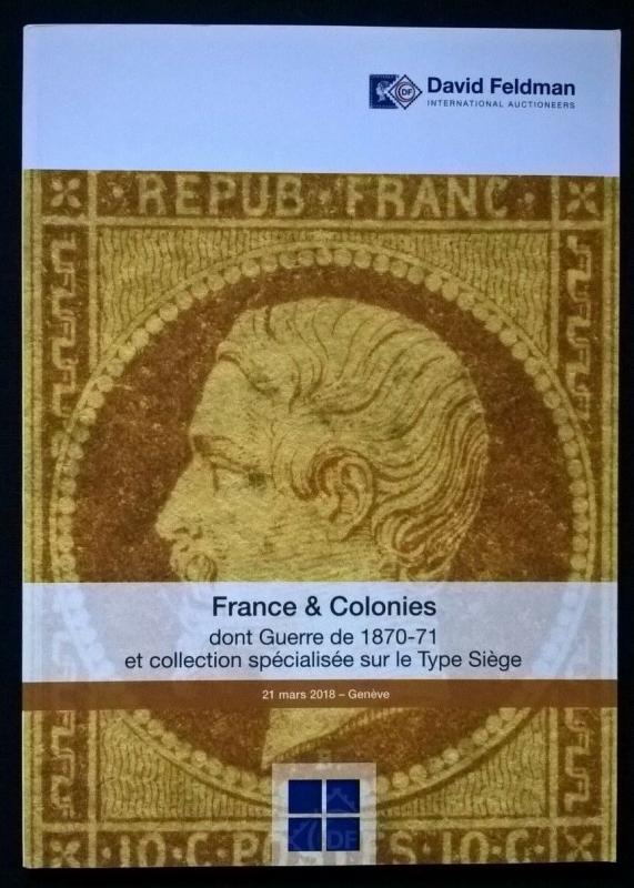 Auction catalogue FRANCE & COLONIES Guerre 187-71 + Type Siege Stamps Covers