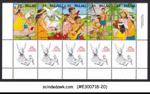 PALAU - 1990 CHRISTMAS CAROL - SE-TENANT STRIP 5V - MINT NH