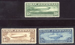 U.S. #C13-15 Mint NH - 1930 Graf Zeppelin Set 