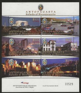 Chile 2010, Scott 1558, Antofagasta City, Sheet of 6