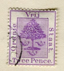 ORANGE FREE STATE;   1883 early classic QV issue used 2d. value