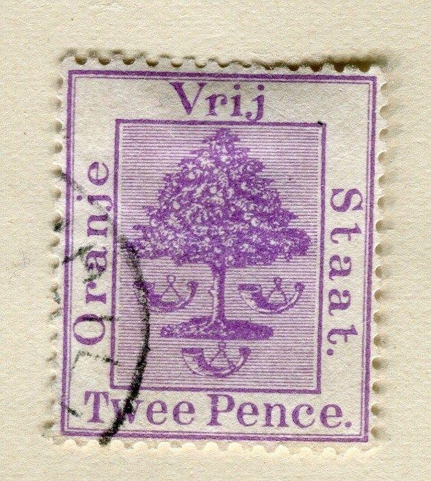 ORANGE FREE STATE;   1883 early classic QV issue used 2d. value