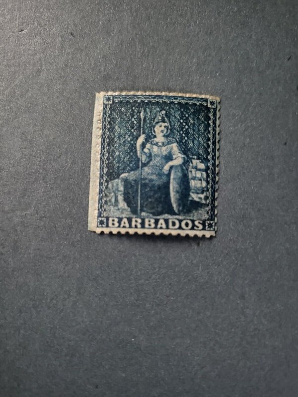 Stamps Barbados  Scott #14a hinged