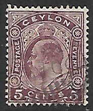 Ceylon # 197 - King Edward VII - used.....{BRN4}