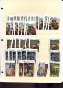 77 VINTAGE PIEDMONT ART FAIRY TALES POSTER STAMPS HOARD OFFERED INTACT (L1016)