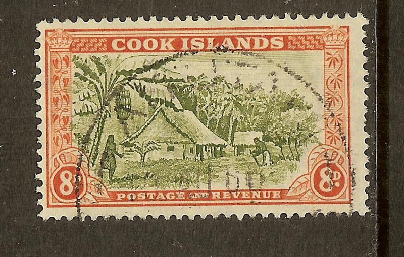 Cook Islands, Scott #137, 8p Islander's House, Used