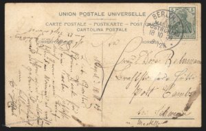 Germany 1909 Naples Berlin Marinepostbureau C Marineschiffspost Cover 107391