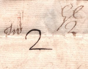 GB SCOTLAND Ayrs Irvine *IRV 2* & Glasgow *GL2* Manuscript Charge Marks 1733 HV1 