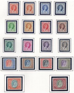 RHODESIA & NYASALAND 1954-1960 COLLECTION OF 58 STAMPS MOSTLY COMPLETE MINT SETS