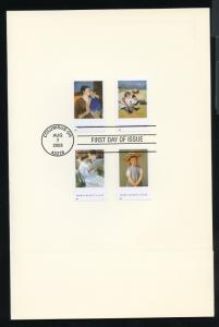 US 3804-3807 Mary Cassatt Paintings Ceremony Program