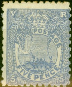 Fiji 1893 5d Ultramarine SG85 P.11 x 10 Fine Mtd Mint