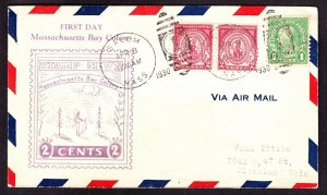 US 682 Pair & 552 Single on Roessler First Day Cover