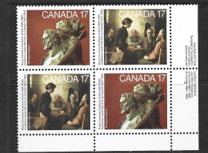 CANADA - 1980 ACADEMY OF ARTS - LOWER RIGHT PB - SCOTT 850a - MNH