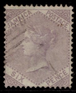 JAMAICA QV SG5, 6d dull lilac, USED. Cat £23.