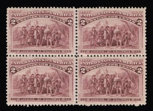 VERY SOUND GENUINE SCOTT #231 VF-XF MINT OG NH 1893 COLUMBIAN EXPO BOCK OF 4