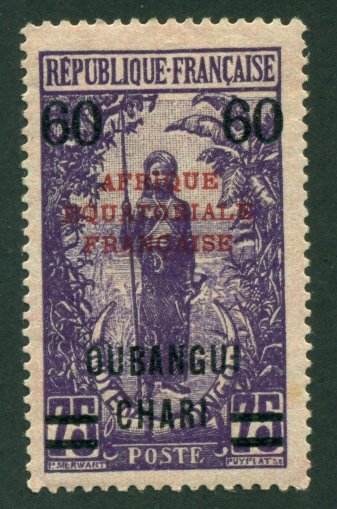 Ubangi-Shari 1924 #59 MH SCV (2018) = $0.70