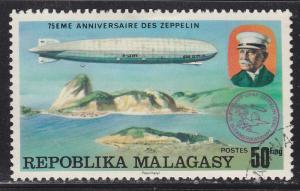 Fr Madagascar 546 Used 1976 Count Zeppelin and LZ-134