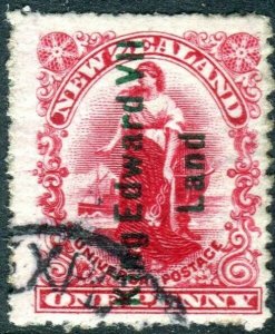 VICTORIA LAND-1911 1d Carmine.  A fine used example Sg A3