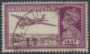 India SC# 161  Used  Mail Plane aircraft   see details & scans