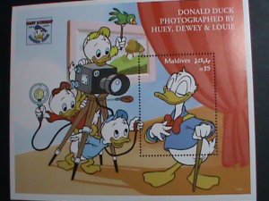 ​MALDIVES STAMP-1994 DONALD DUCK PHOTOGRAPHED-DISNEY CARTOON MNH S/S SHEET VF