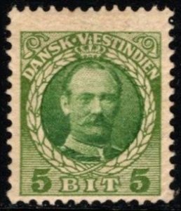 1908 Danish West Indies Scott #- 43 5 Bit King Frederik VIII Unused