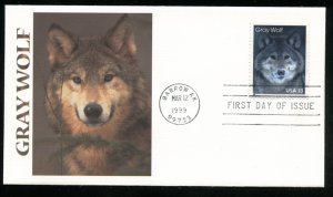 US 3292 Arctic Animals Gray Wolf UA Fleetwood cachet FDC