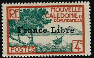 New Caledonia France Libre #219 Mint Fine w/thin ....French Colonies are Hot!