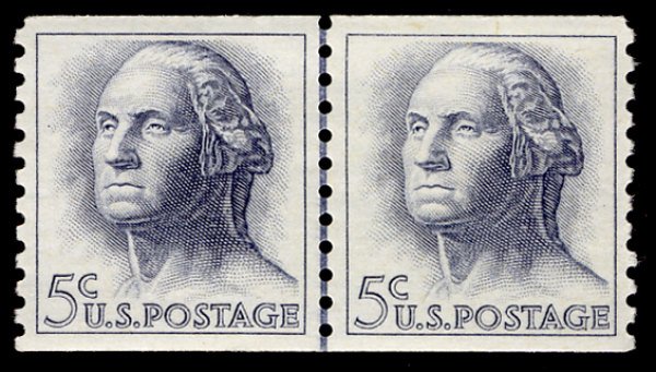 US #1229 SUPERB mint never hinged, LINE PAIR,  super nice, fresh line pair!