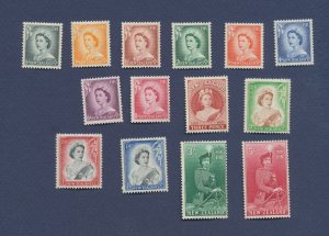 NEW ZEALAND - Scott 288-298, 299-300, 303 - MNH - QEII - 1953