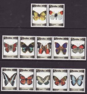 Aruba-Sc#412-23- id5-unused NH set-Insects-Butterflies-2013-