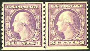 U.S. #445 MINT PAIR OG NH