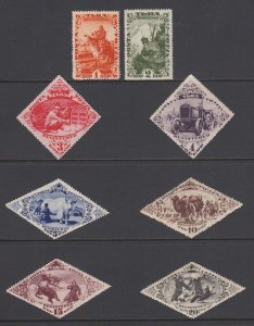 Tannu Tuva Sc 45-52 MLH. 1924 Pictorials, complete set, 20k no gum, fresh