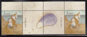 Aland 2010 MNH Scott #300 Children's Stories EUROPA Gutter pair with number, ...