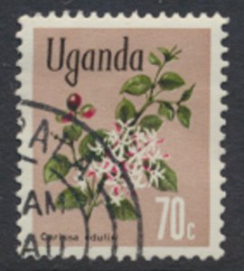 Uganda  SC# 139   SC# 123  Used  Flowers 1969   see scan