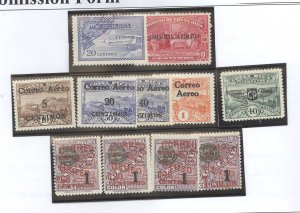 Costa Rica #C1-C10  Single (Complete Set)