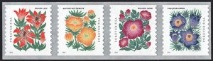 SC#5672-75 (Forever) Mountain Flora Coil Strip of Four (2022) SA