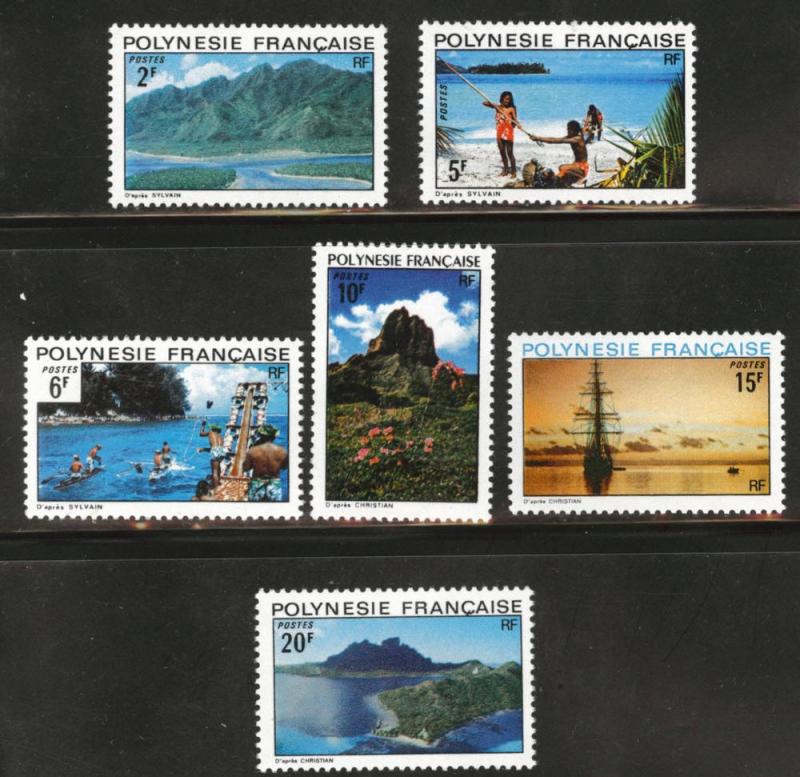 French Polynesia Scott 278-283 MNH** 1974 set CV$14.50