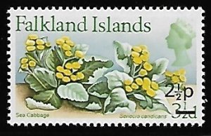 Falkland Islands # 201 - Sea Cabbage - surcharged - MLH.....{BRN17}