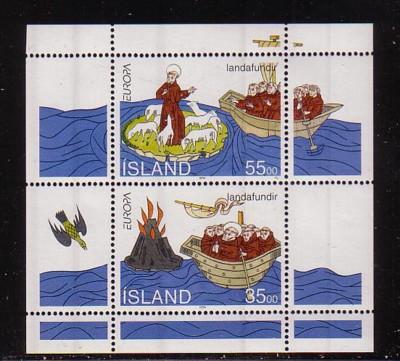 Iceland Sc 781a 1994 Europa St Brendan stamp sheet mint NH