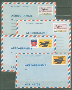 France  1970-1977 Aerogramme-Concorde