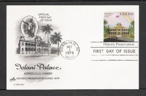 US #UX81 Iolani Palace Postal Card FDC