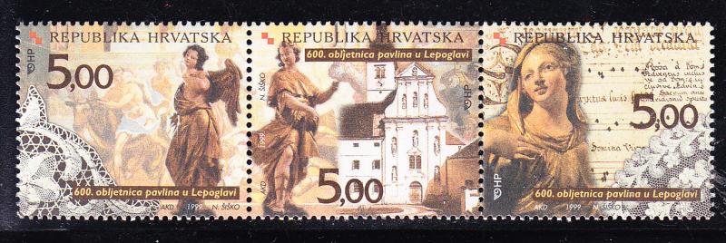 Croatia 1999 Paulist Order in Lepoglava  Strip 0f 3 VF/NH(**)