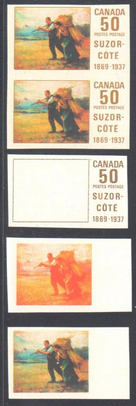 Canada #492 XF Trial Color Plate proof set of 7 C$1500.00