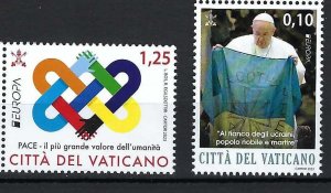 2023 Vatican City:  Europe 2023: “ Peace, the highest value of humanity” MNH