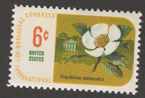 US 1379 Botanical Congress Franklinia Southeast 6c single (1 stamp) MNH 1969