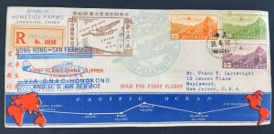 1937 Shanghai China First Flight Airmail Cover  to San Francisco CA USA CNAC