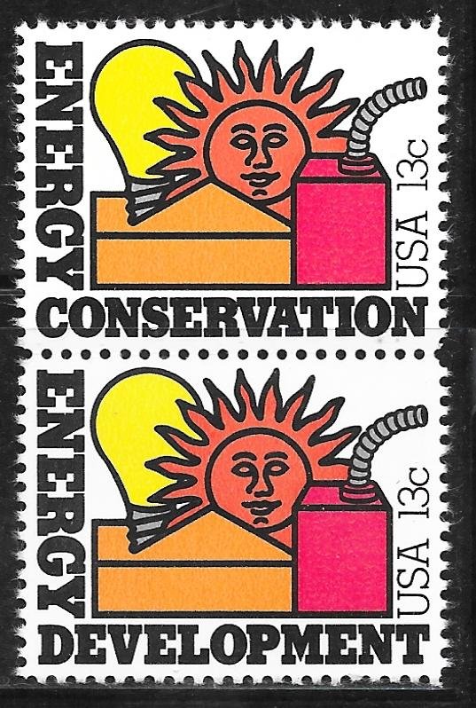 USA 1723-1724: 13c Energy Conservation and Development, MNH, VF